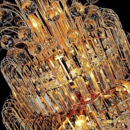 Elegante lustre de cristal império europeu luxo longo pingente