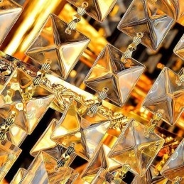 Elegante lustre de cristal império europeu luxo longo pingente