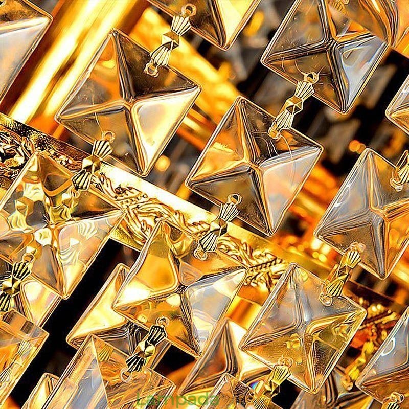 Elegante lustre de cristal império europeu luxo longo pingente