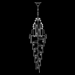 Elegante lustre de cristal império europeu luxo longo pingente