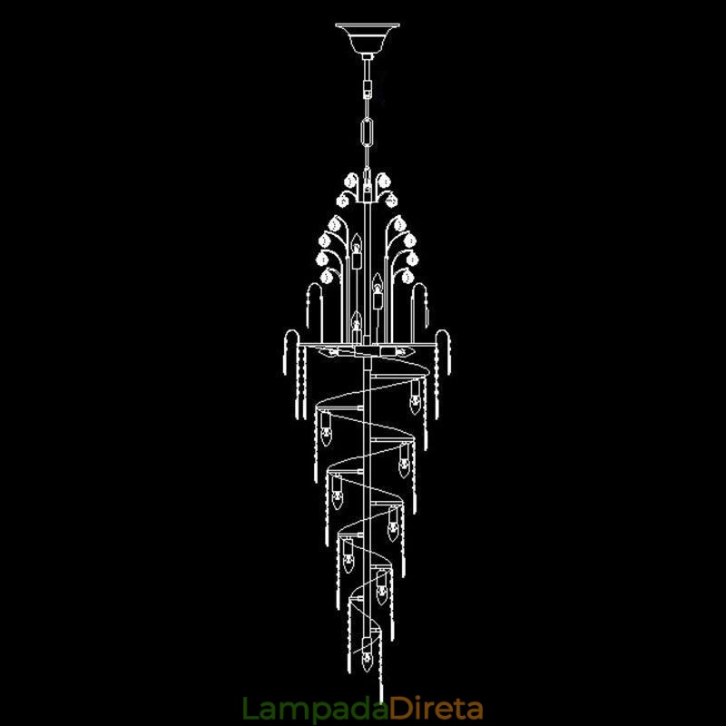 Elegante lustre de cristal império europeu luxo longo pingente