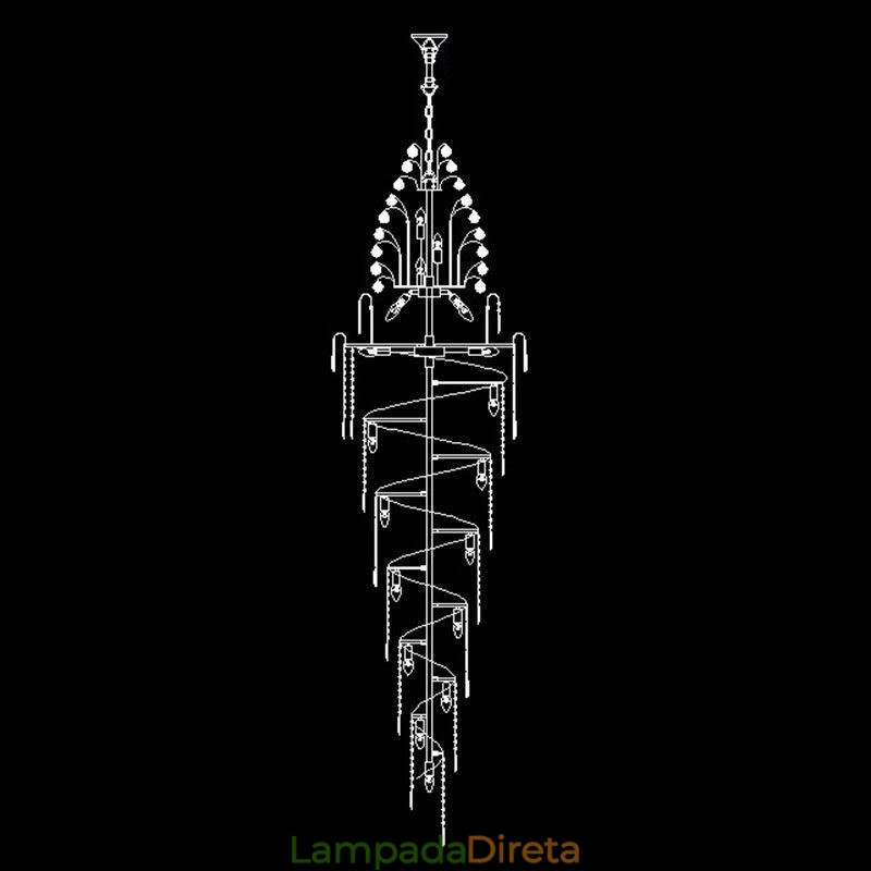 Elegante lustre de cristal império europeu luxo longo pingente