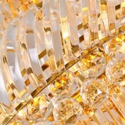 Lustre de cristal de luxo moderno europeu gracioso longo pingente duplex escada