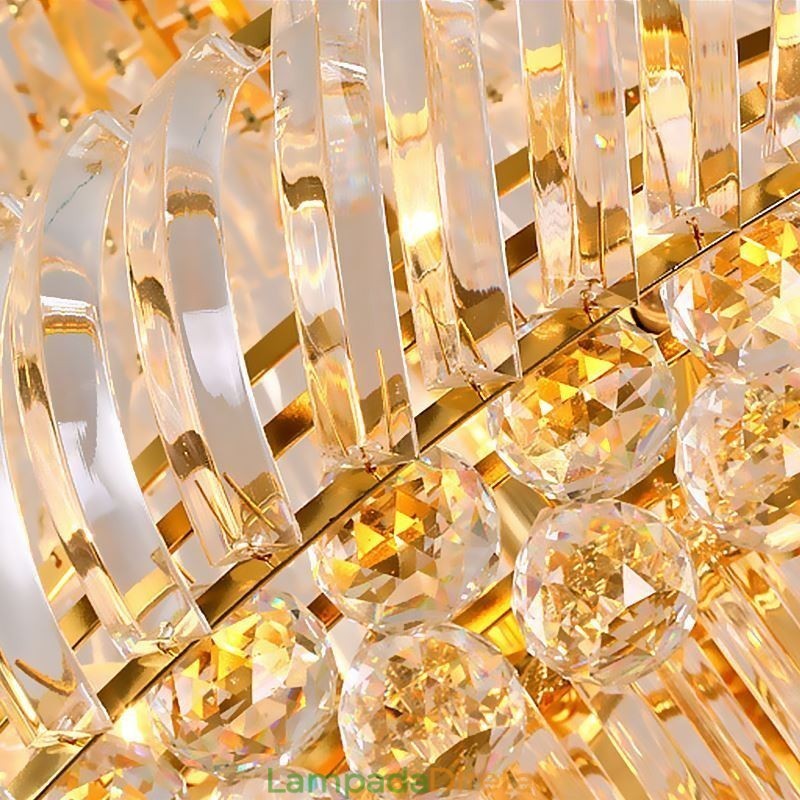 Lustre de cristal de luxo moderno europeu gracioso longo pingente duplex escada