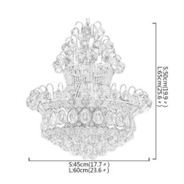 Lustre moderno de ouro império, luminária pendente de cristal simples