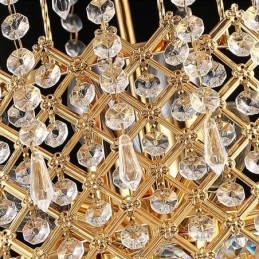 Lustre de cristal de luxo moderno e elegante luz pendente