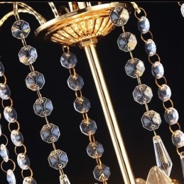 Lustre de cristal de luxo moderno e elegante luz pendente