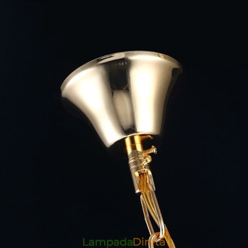Lustre de cristal de luxo moderno e elegante luz pendente