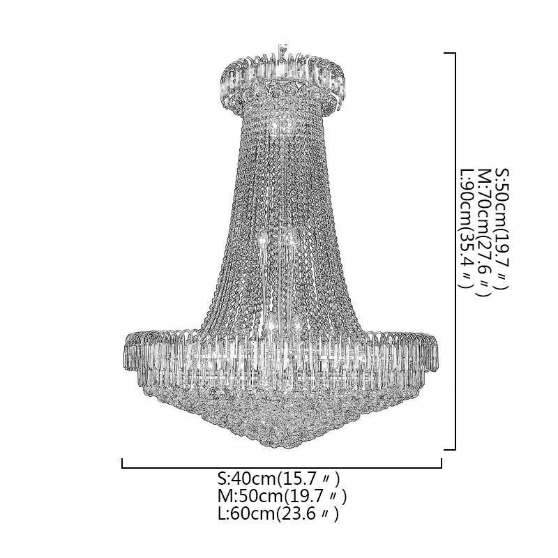 Elegante lustre de cristal europeu pendente luz longa lustre suspenso duplex escada