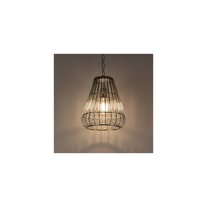 Lustre moderno contemporâneo de vidro cromado