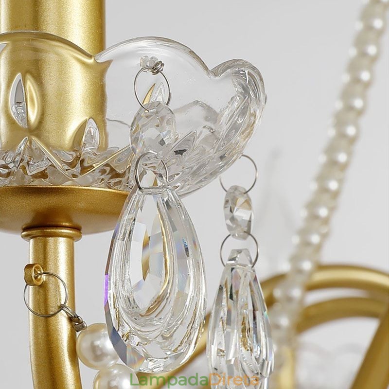 Luminária pendente de cristal americana estilo country, luminária de teto criativa com arte em ferro