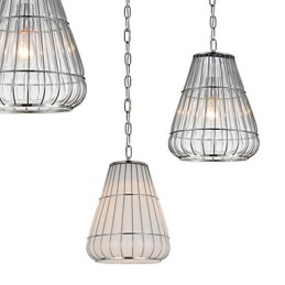 Lustre moderno contemporâneo de vidro cromado