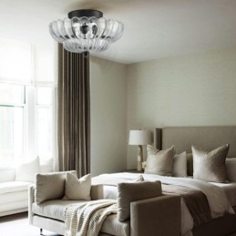 Luminária de teto moderna e simples com base de lótus embutida