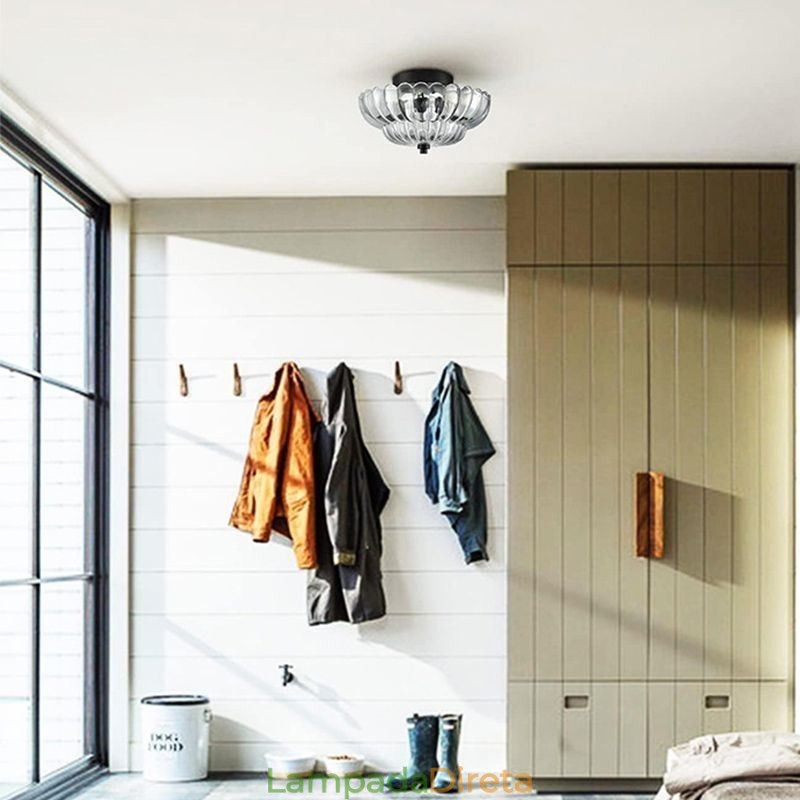 Luminária de teto moderna e simples com base de lótus embutida
