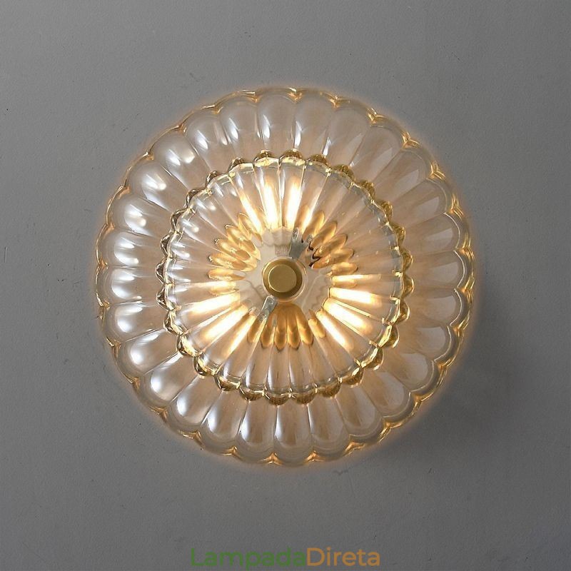 Luminária de teto moderna com base de lótus embutida