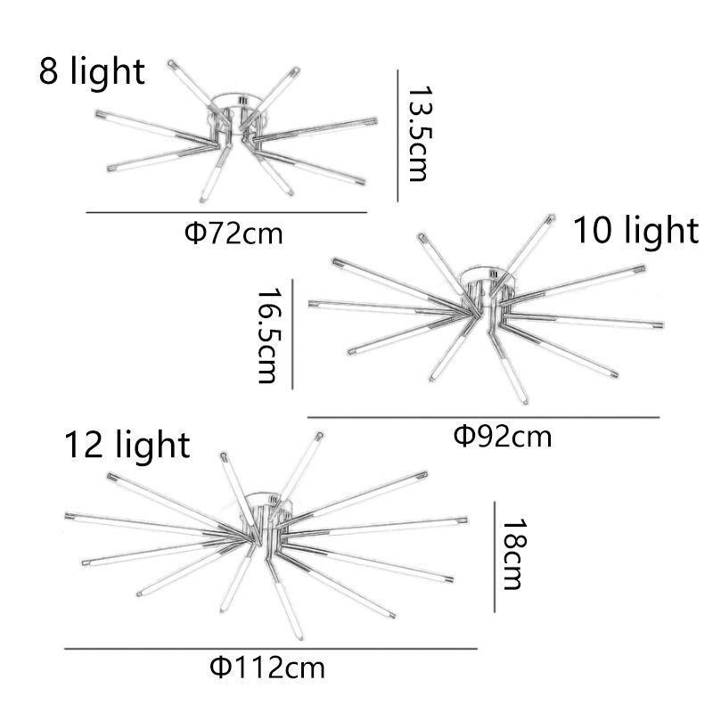 Luz de teto de fogos de artifício de montagem embutida simples