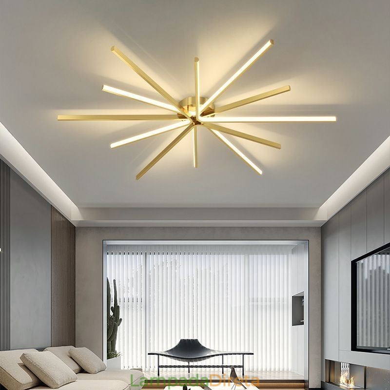 Luminária de teto minimalista moderna com fogos de artifício embutida