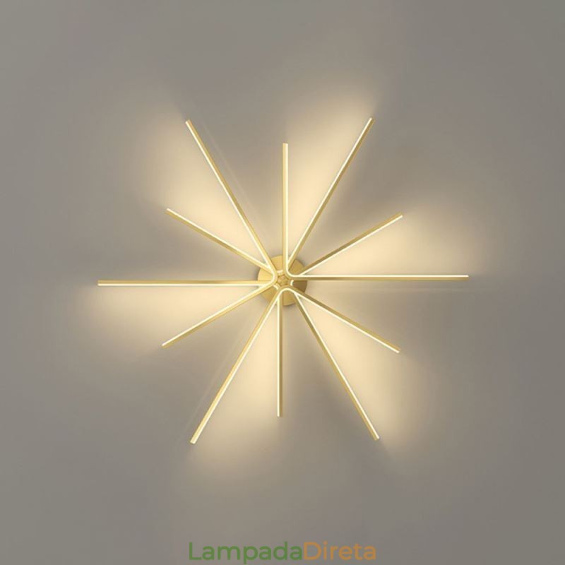 Luminária de teto minimalista moderna com fogos de artifício embutida