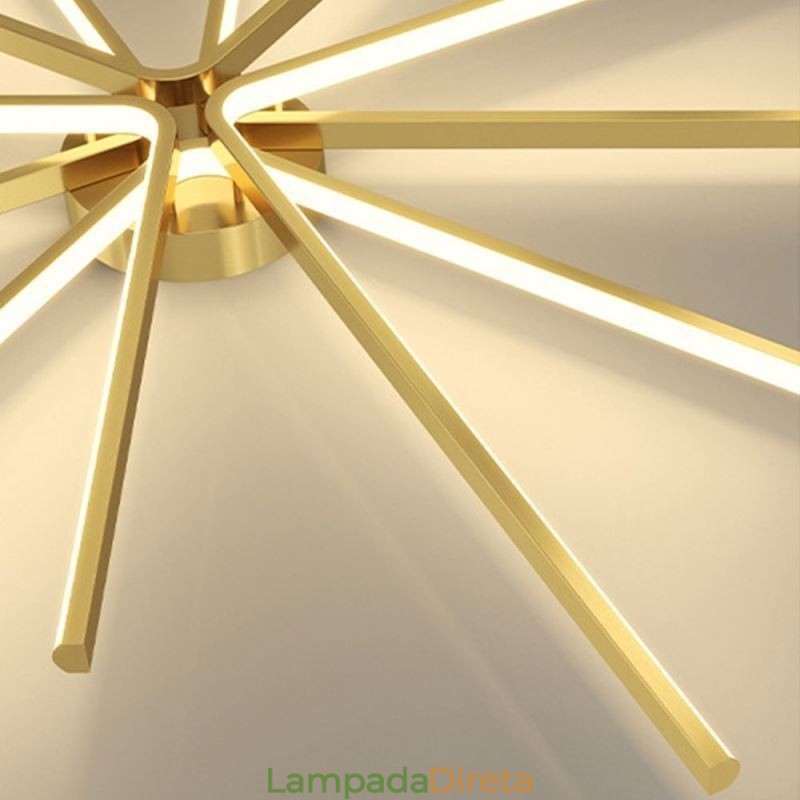 Luminária de teto minimalista moderna com fogos de artifício embutida
