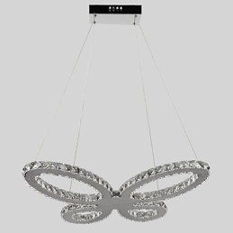 Lustre moderno contemporâneo de metal cromado
