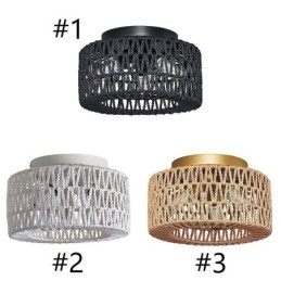 Luminária de teto estilo country embutida americana com gaiola trançada