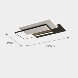 Luminária de teto quadrada acrílica minimalista embutida