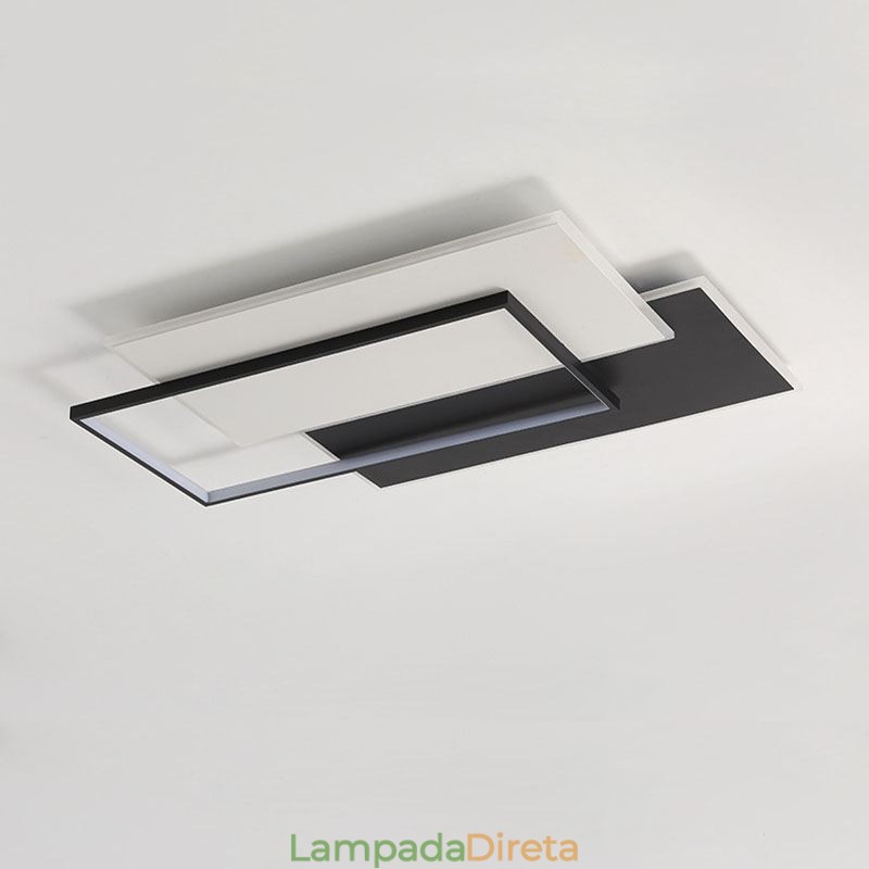 Luminária de teto quadrada acrílica minimalista embutida
