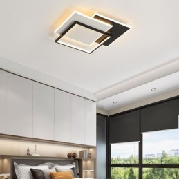 Luminária de teto quadrada acrílica minimalista embutida 40 50 cm