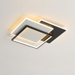 Luminária de teto quadrada acrílica minimalista embutida 40 50 cm