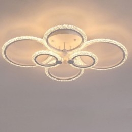 Luminária de teto em acrílico com flor circular minimalista moderna embutida
