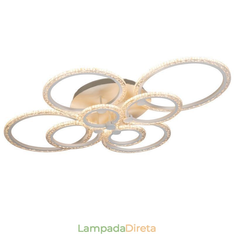 Luminária de teto em acrílico com flor circular minimalista moderna embutida