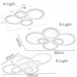 Luminária de teto em acrílico com flor circular minimalista moderna embutida