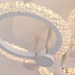 Luminária de teto em acrílico com flor circular minimalista moderna embutida