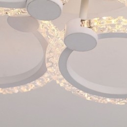 Luminária de teto em acrílico com flor circular minimalista moderna embutida