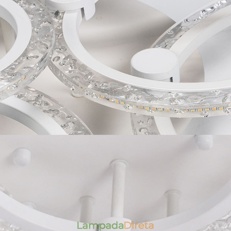 Luminária de teto em acrílico com flor circular minimalista moderna embutida