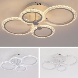 Luminária de teto em acrílico com flor circular minimalista moderna embutida