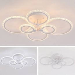 Luminária de teto em acrílico com flor circular minimalista moderna embutida