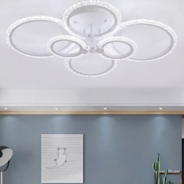 Luminária de teto em acrílico com flor circular minimalista moderna embutida