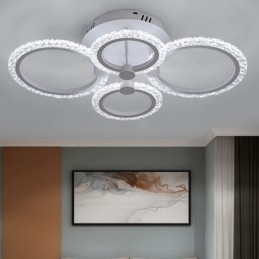 Luminária de teto em acrílico com flor circular minimalista moderna embutida
