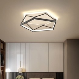 Luminária de teto tridimensional oca embutida 55cm