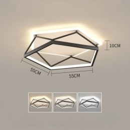 Luminária de teto tridimensional oca embutida 55cm