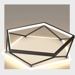 Luminária de teto tridimensional oca embutida 55cm