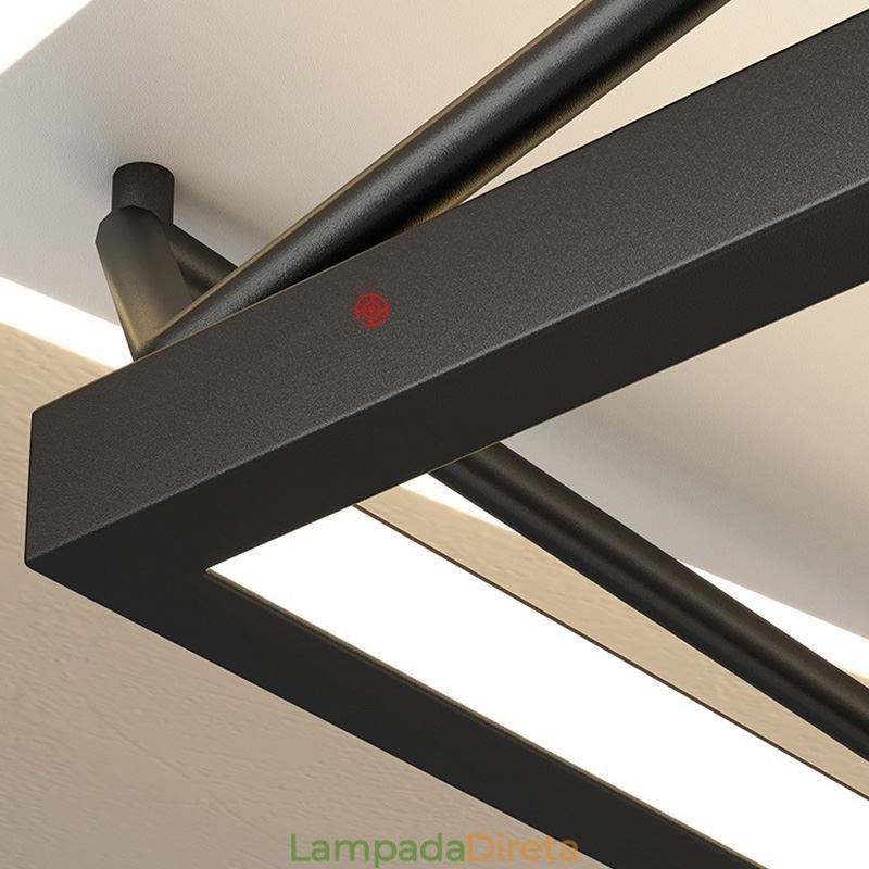 Luminária de teto tridimensional oca embutida 55cm