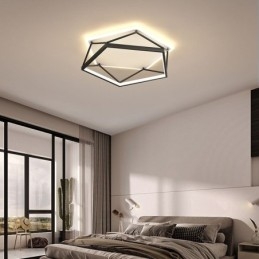 Luminária de teto tridimensional oca embutida 55cm