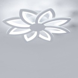 Luminária de teto em acrílico com flor atraente e montagem embutida de 55 cm