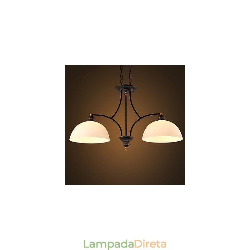 Lâmpadas de teto minimalistas retrô Lâmpadas de teto de vidro estilo europeu