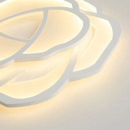Luminária de teto em acrílico rosa simples moderna de montagem embutida 52 cm