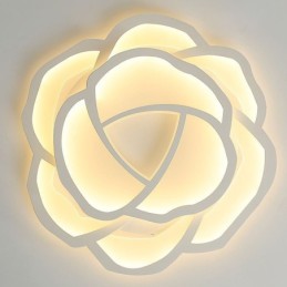 Luminária de teto em acrílico rosa simples moderna de montagem embutida 52 cm