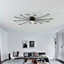 Luminária de teto moderna minimalista embutida, abajur de acrílico