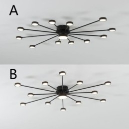 Luminária de teto moderna minimalista embutida, abajur de acrílico